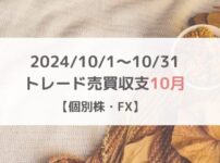 2024/10/1～10/31トレード収支